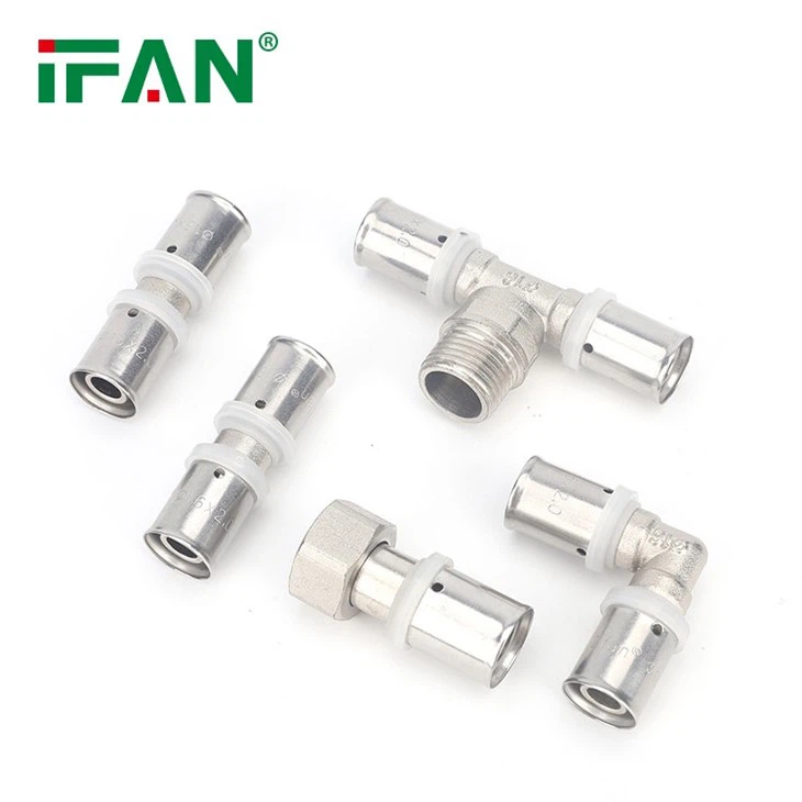 white PEX press fitting